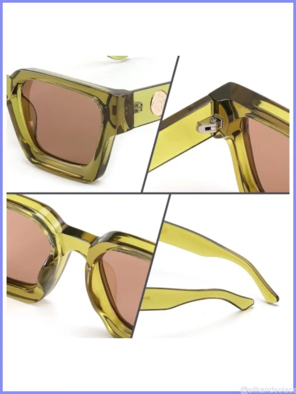 Retro 90s Chunky Square Sunglasses UV400 Full Frame Unisex